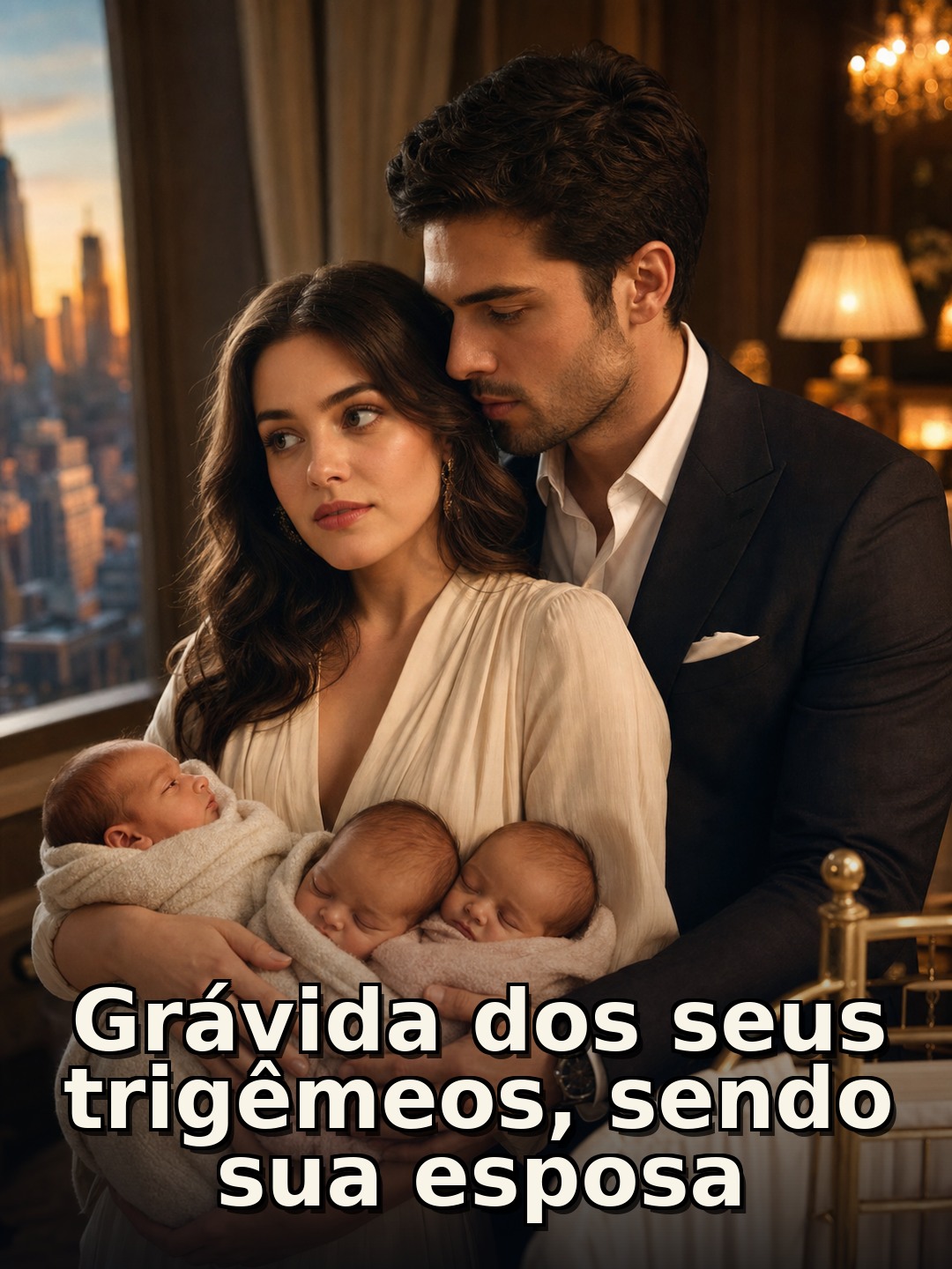 Grávida dos seus trigêmeos, sendo sua esposa