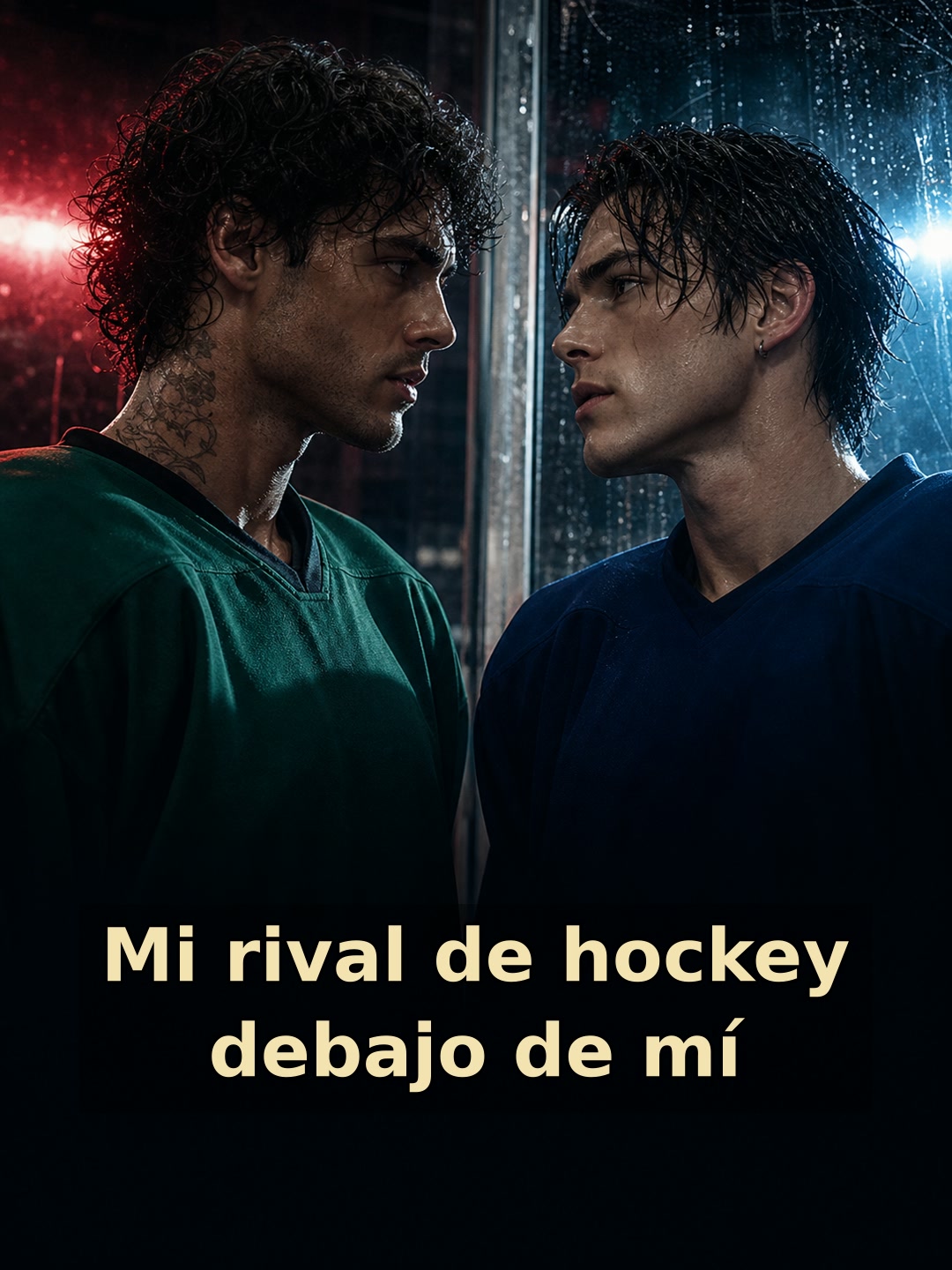 Mi rival de hockey debajo de mí