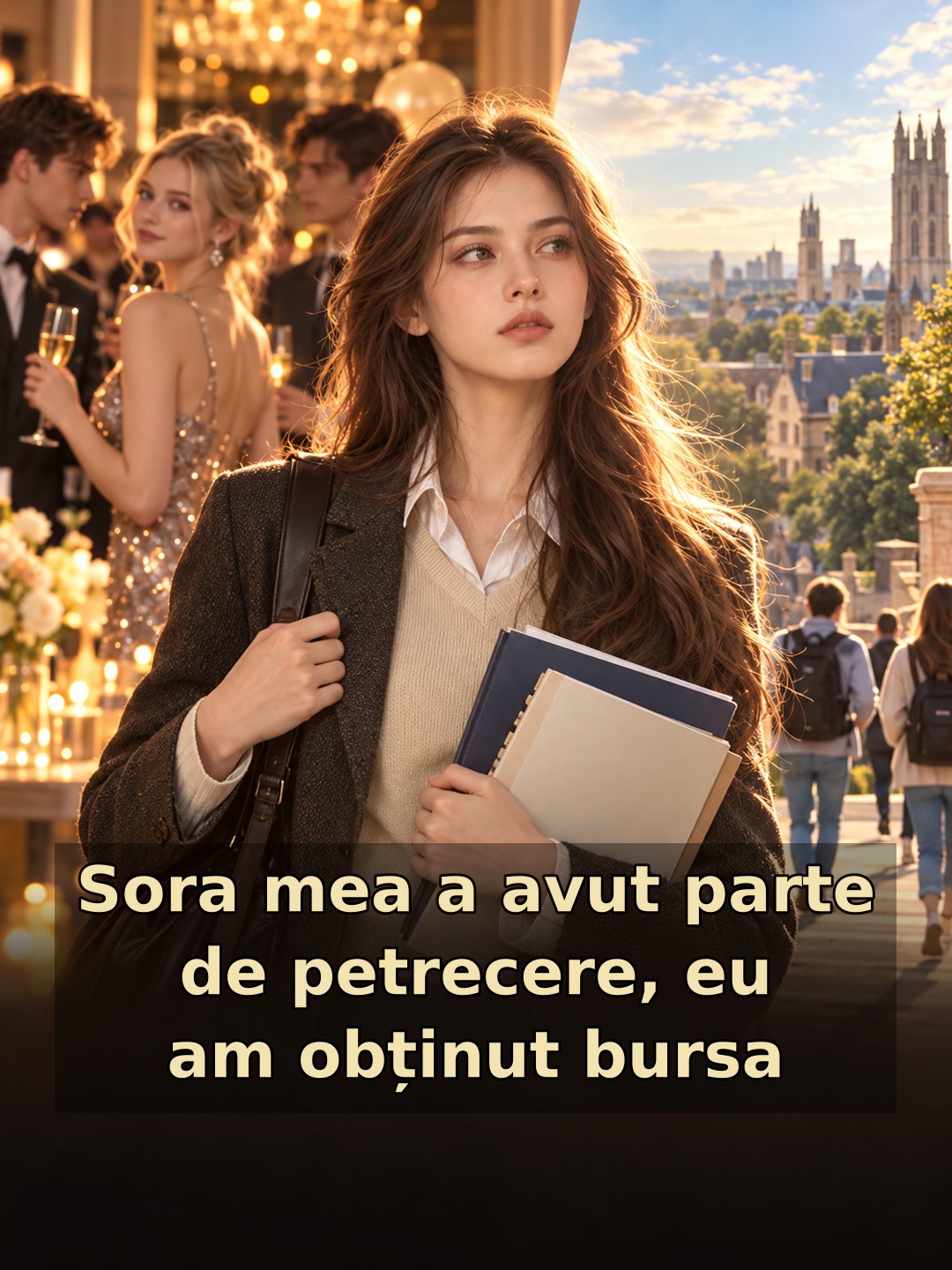 Sora mea a avut parte de petrecere, eu am obținut bursa