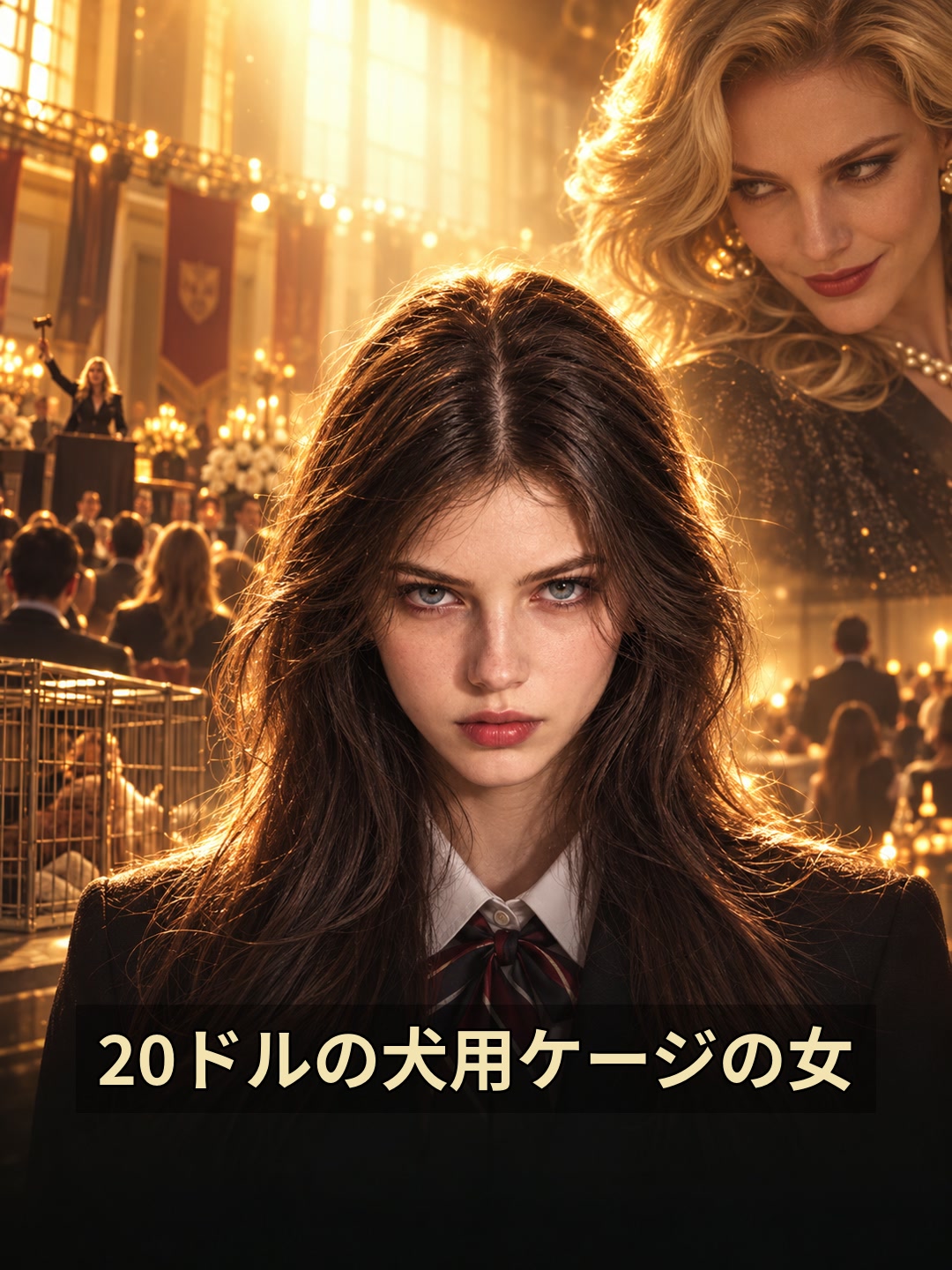 20ドルの犬用ケージの女
