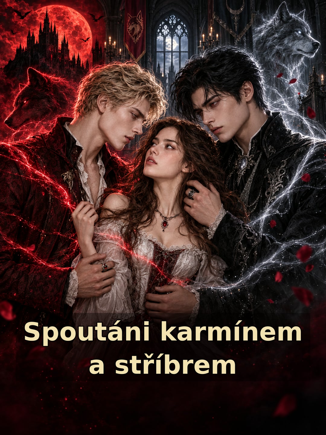 Spoutáni karmínem a stříbrem